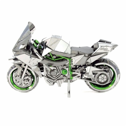 Fascinations ICONX 3D Kawasaki Ninja H2R Metal Model Kit Perspective: front