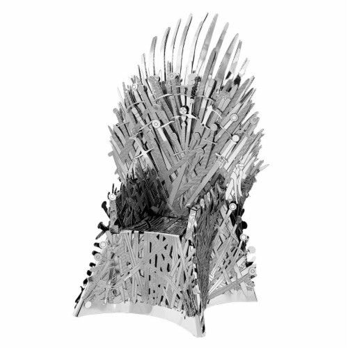 Fascinations Metal Earth ICONX 3D Metal Model Kit Game of Thrones Iron Throne Perspective: front