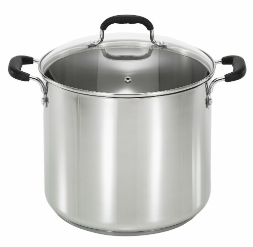T-fal Specialty Stock Pot Stainless Steel With Lid Perspective: front