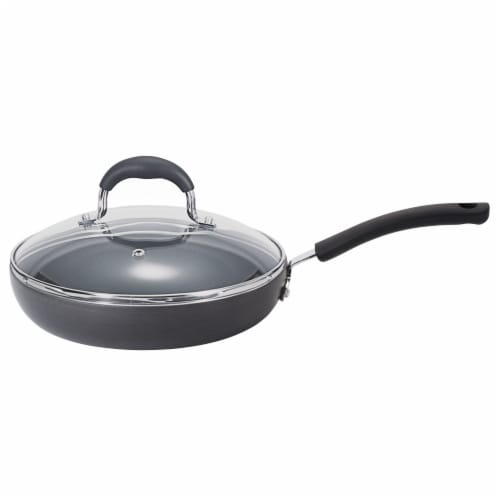 T-Fal Ultimate Hard Anodized Black Saute Pan Perspective: front