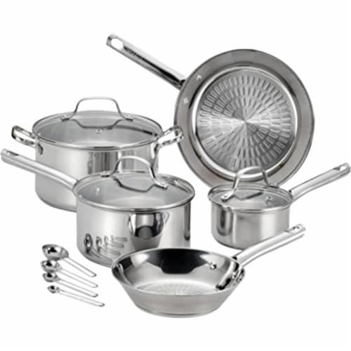 T-fal Performa Stainless Steel Cookware Set - Silver Perspective: front