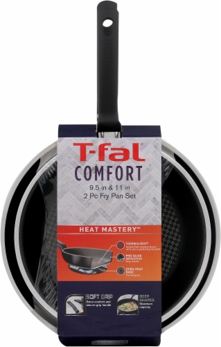 T-Fal Comfort Frying Pan Set - Black, 2 pc - Smith's Food and Drug