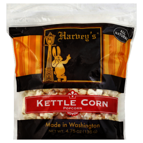 Harvey's Kettle Corn Popcorn Perspective: front