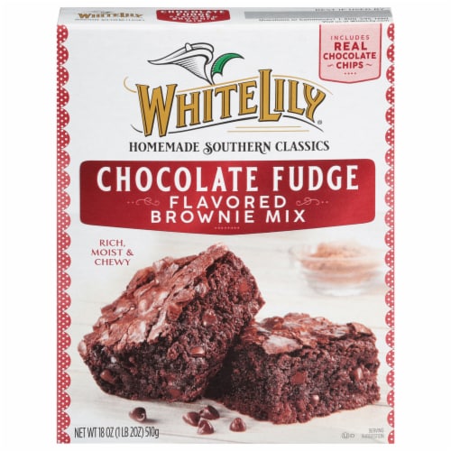White Lily Chocolate Fudge Brownie Mix, 18 Oz Box Perspective: front