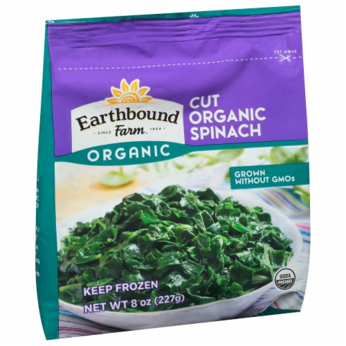 Earthbound Farm Frozen Organic Cut Spinach Perspective: front