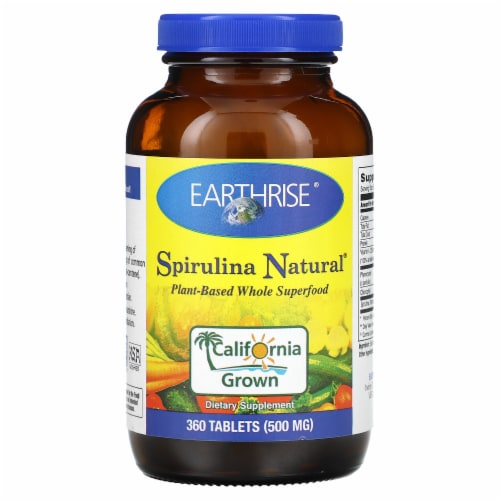 Earthrise Spirulina Natural Tablets Perspective: front