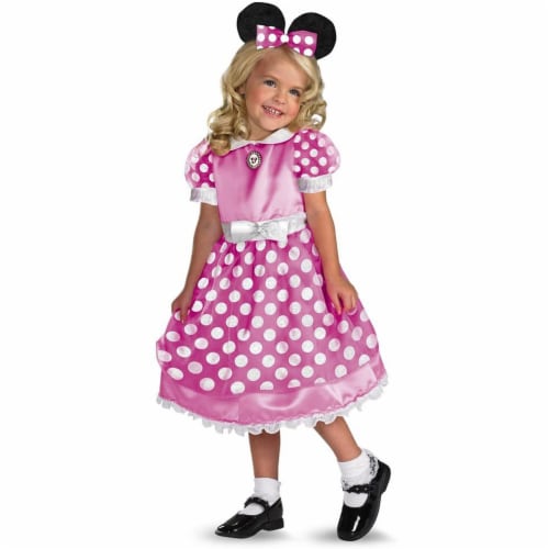 Clubhouse Minnie Mouse-Pink Costume L (4-6x) Perspective: front