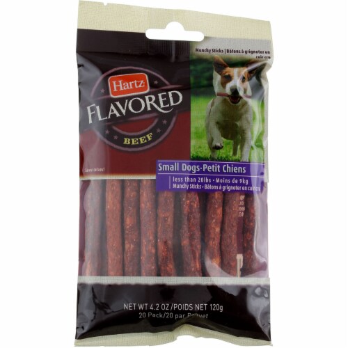 Hartz Flavored Rawhide Munchy Sticks for Small Dogs Beef 20 Ct 1 Harris Teeter