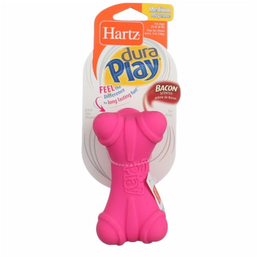 Hartz Dura Play Bacon Scented Medium Dog Bone Perspective: front