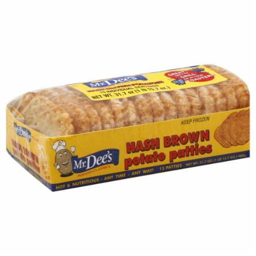 Mr. Dee's Frozen Hash Brown Potato Patties 15ct, 31.75 oz - Kroger