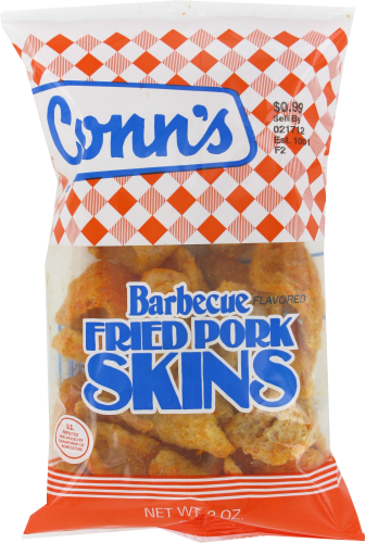 Conn's BBQ Fried Pork Skins Chips Perspective: front