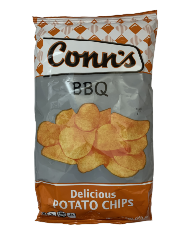 Conn's BBQ Potato Chips Perspective: front
