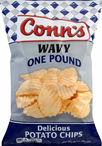 Conn's One Pound Wavy Potato Chips Perspective: front