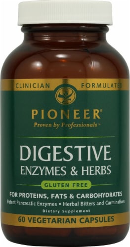 Pioneer  Digestive Enzymes & Herbs Gluten Free Perspective: front