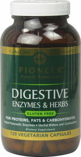 Pioneer  Digestive Enzymes & Herbs Gluten Free Perspective: front