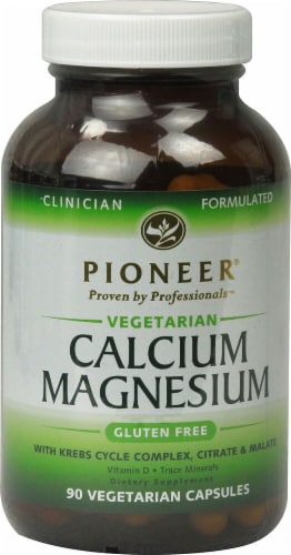 Pioneer  Vegetarian Calcium Magnesium Gluten Free Perspective: front
