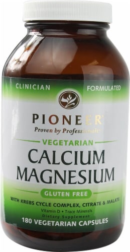 Pioneer  Vegetarian Calcium Magnesium Gluten Free Perspective: front