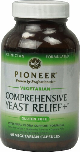 Pioneer Comprehensive Yeast Relief + Vegetarian Capsules Perspective: front