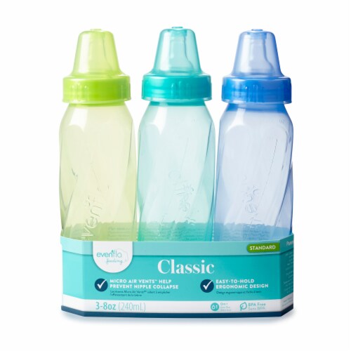 Evenflo Classic Tinted Nursing Baby Bottles Perspective: front