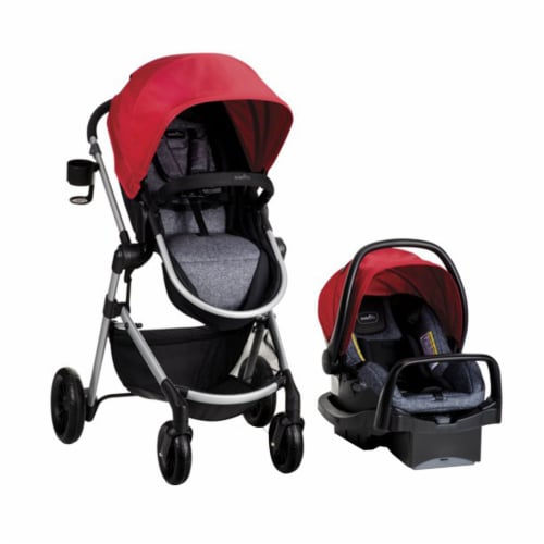 Evenflo Pivot Baby Stroller with Safemax Infant Car Seat Travel System Red 1 Piece Harris Teeter