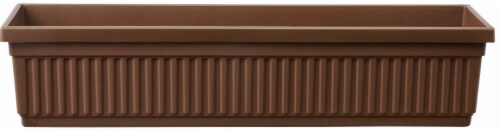 Akro-Mils Venetian Flower Box - Chocolate Brown Perspective: front