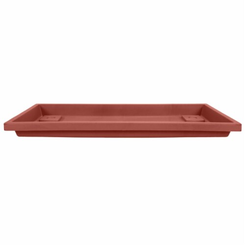 Akro-Mils Venetian Flower Box Clay Saucer Perspective: front