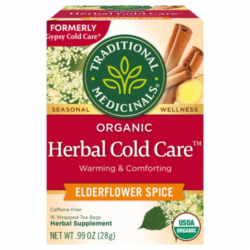 Traditional Medicinals Organic Herbal Cold Care Tea Perspective: front