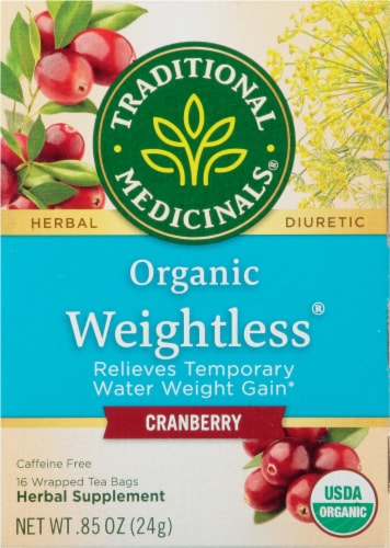 Traditional Medicinals Organic Weightless Cranberry Tea Bags Perspective: front