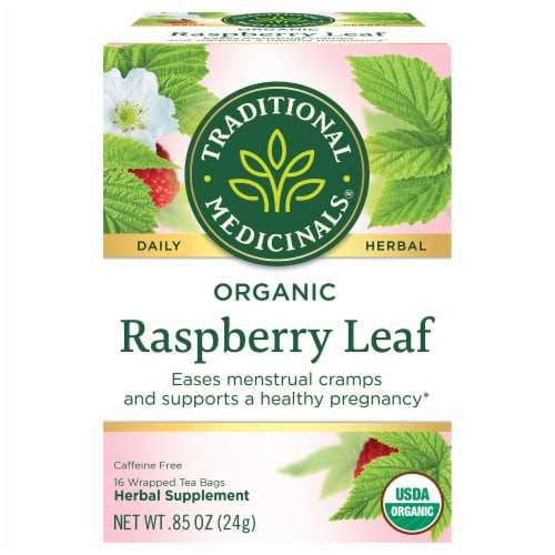 Traditional Medicinals® Organic Raspberry Leaf Tea Bags Perspective: front