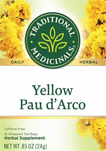 Traditional Medicinals® Yellow Pau d' Arco Tea Bags Perspective: front