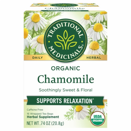 Traditional Medicinals Organic Chamomile Tea Perspective: front