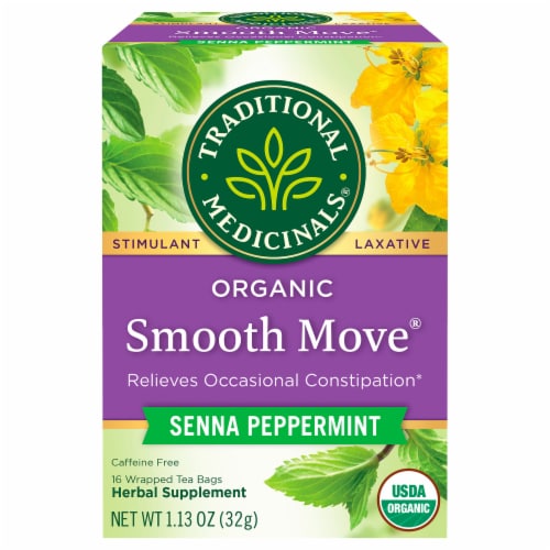 Traditional Medicinals Organic Smooth Move Peppermint Tea Perspective: front
