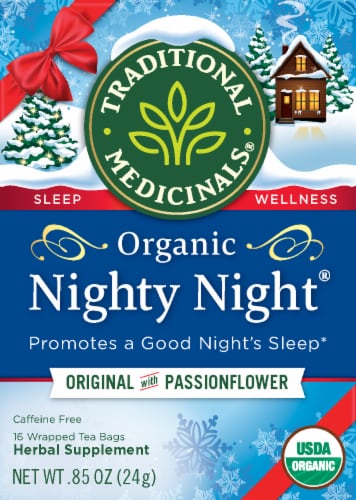 Traditional Medicinals Organic Nighty Night Tea Perspective: front