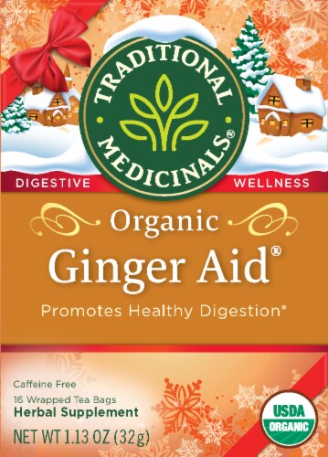 Traditional Medicinals Organic Ginger Aid Tea Perspective: front