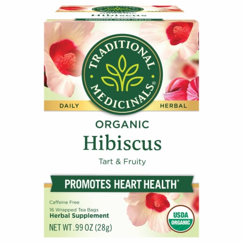 Traditional Medicinals Organic Hibiscus Tea Perspective: front