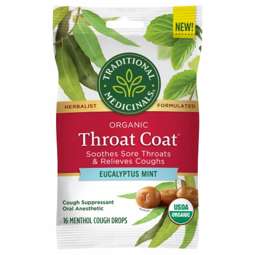 Traditional Medicinals® Organic Throat Coat® Lozenges Perspective: front