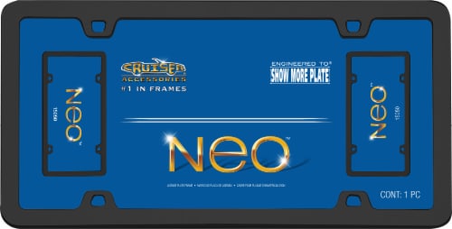 Cruiser Accessories Neo License Plate Frame - Black Perspective: front