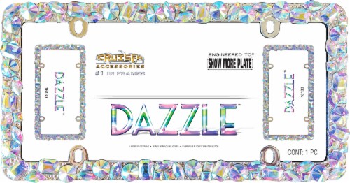 Cruiser Accessories Dazzle License Plate Frame - Chrome Perspective: front