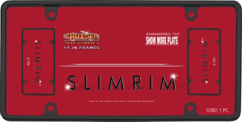 Cruiser Accessories Slim Rim License Plate Frame - Black Perspective: front