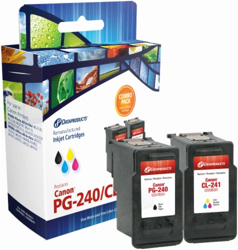 Dataproducts Remanufactured Ink Cartridge for Canon PG-240/CL-241 - Black/Tri-Color Perspective: front