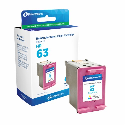 Dataproducts Remanufactured Inkjet Cartridge for HP 63 - Tricolor Perspective: front
