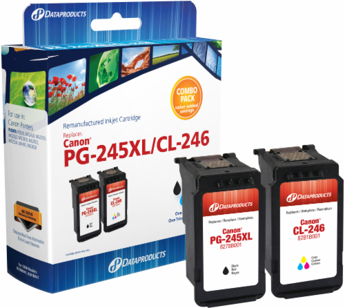 Dataproducts Remanufactured Ink Cartridge for Canon PG-245XL/CL-246 Combo Pack Perspective: front
