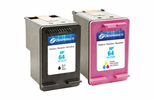 Dataproducts Remanufactured Inkjet Cartridges for HP 64 - Black/Tri-Color Perspective: front