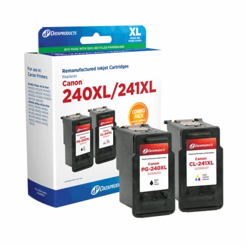 Dataproducts Canon® PG-240XL/CL-241XL Black & Color Ink Cartridges Perspective: front