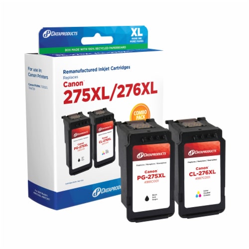 Dataproducts Canon® PG-275XL/CL-276XL Black & Color Ink Cartridges Perspective: front
