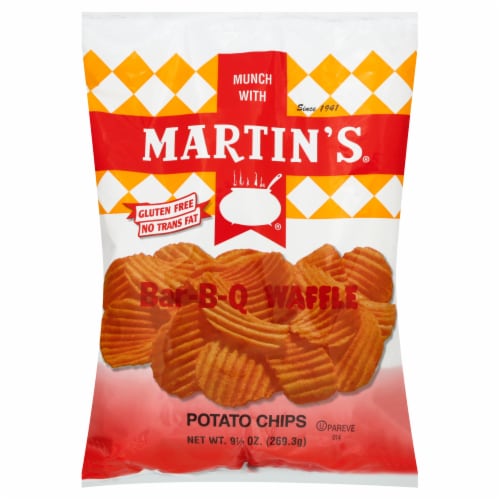 Martin's® Bar-B-Q Waffle Potato Chips Perspective: front