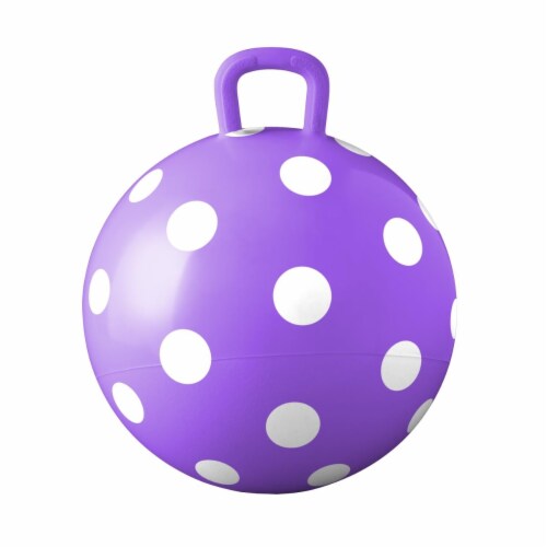 Hedstrom Entertainment 55-1460PURP-1P 15 in. Polka Dot Purple Hopper Perspective: front