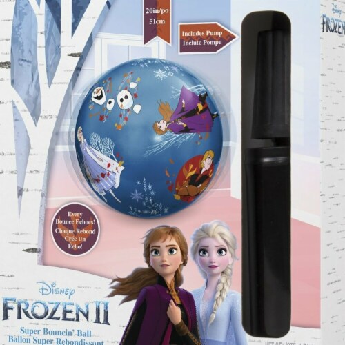 Hedstrom 54-0706BX-1P 20 in. Frozen 2 Super Bouncin Ball with Pump, Multi Color Perspective: front