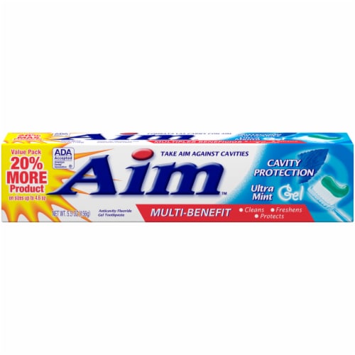 AIM Cavity Protection Toothpaste Ultra Mint Gel Perspective: front