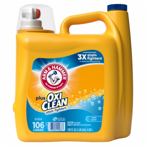 Arm & Hammer Fresh Scent Oxi Clean Liquid Laundry Detergent Perspective: front